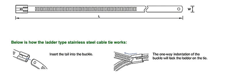 Ladder Type Stainless Steel Cable Ties