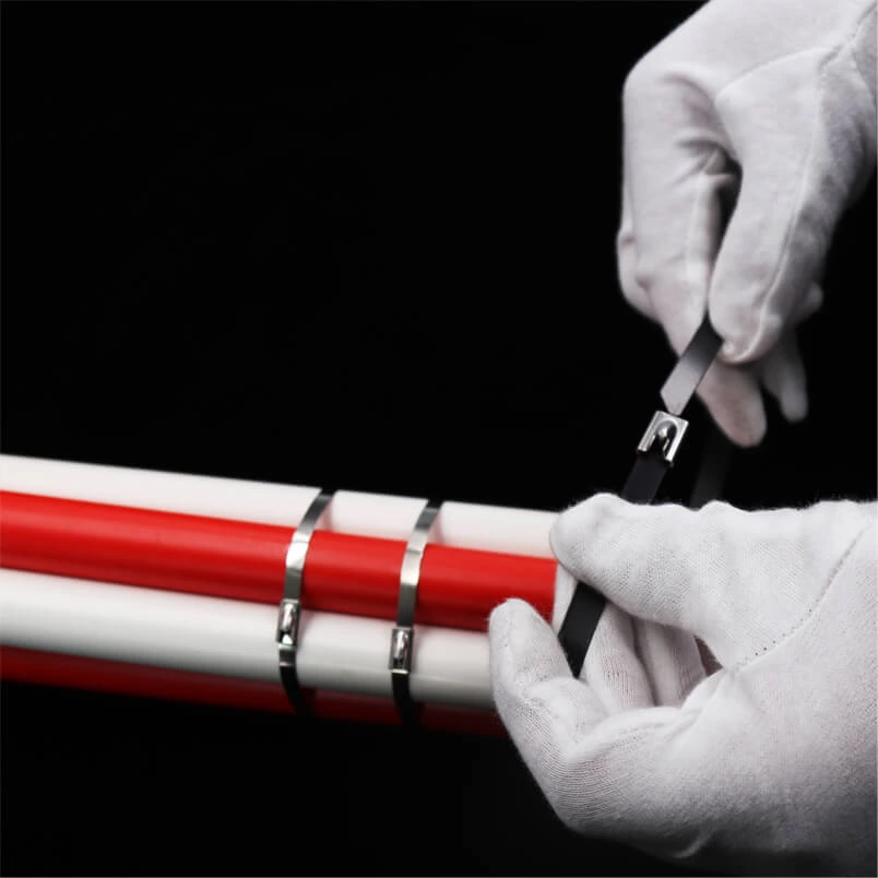 Plastic Colated Ball-lock Stainless Steel Cable Tie