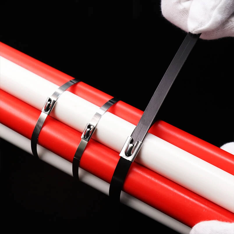 Plastic Colated Ball-lock Stainless Steel Cable Tie