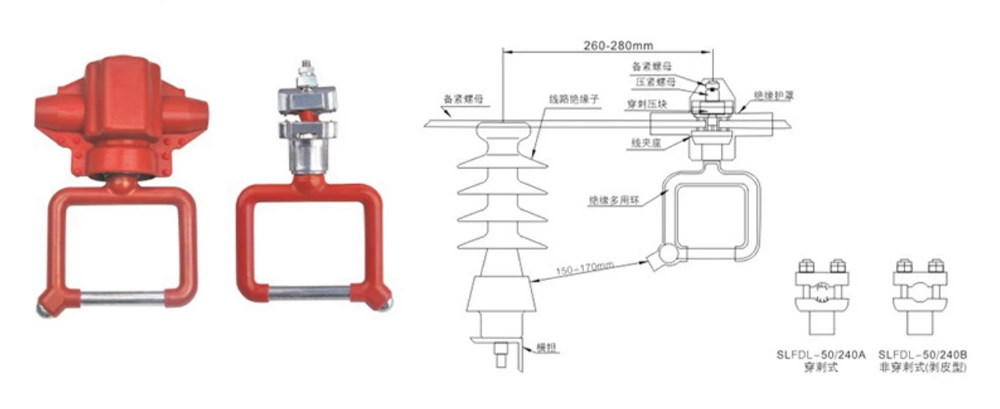 SLFDL Type Lightning Electricity Testing Earthing Ring (Piercing / Non-piercing)